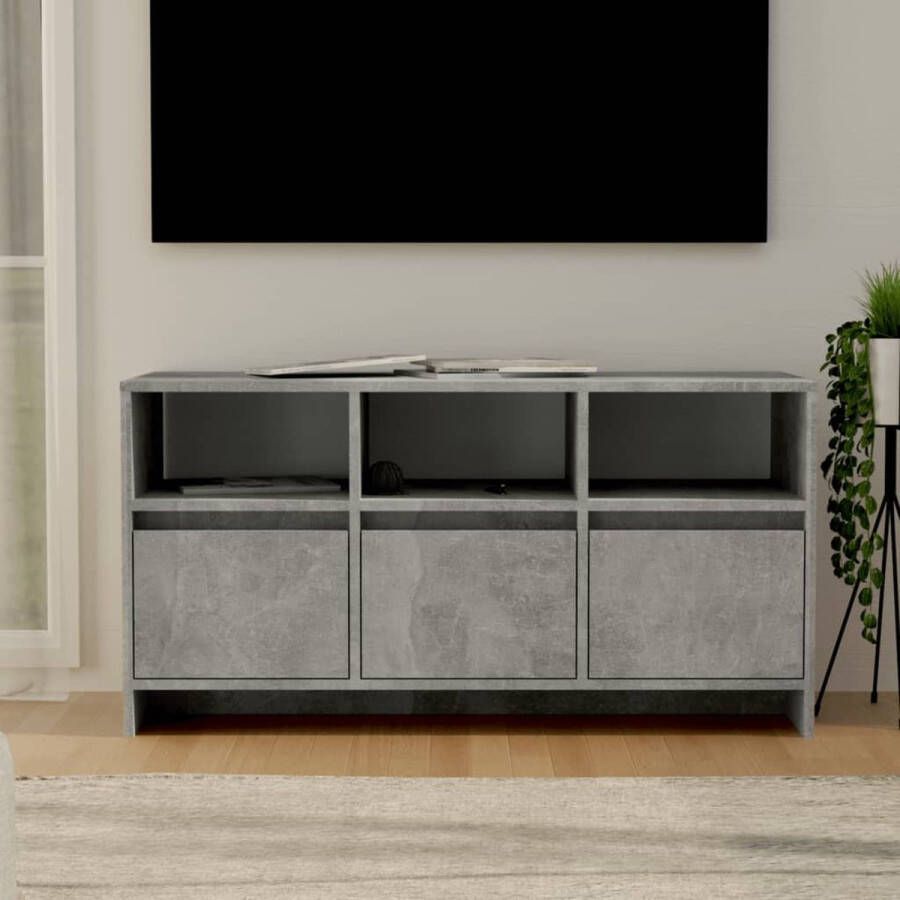 VidaLife Tv-meubel 102x37 5x52 5 cm spaanplaat betongrijs
