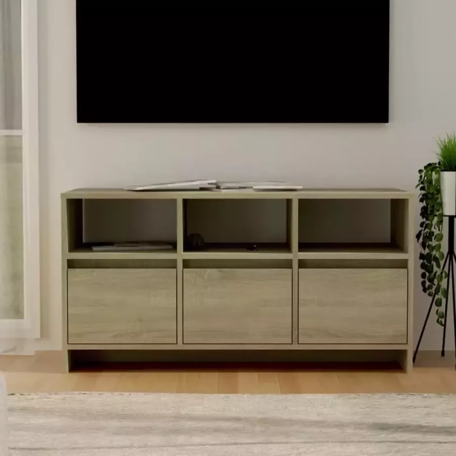VidaLife Tv-meubel 102x37 5x52 5 cm spaanplaat sonoma eikenkleurig