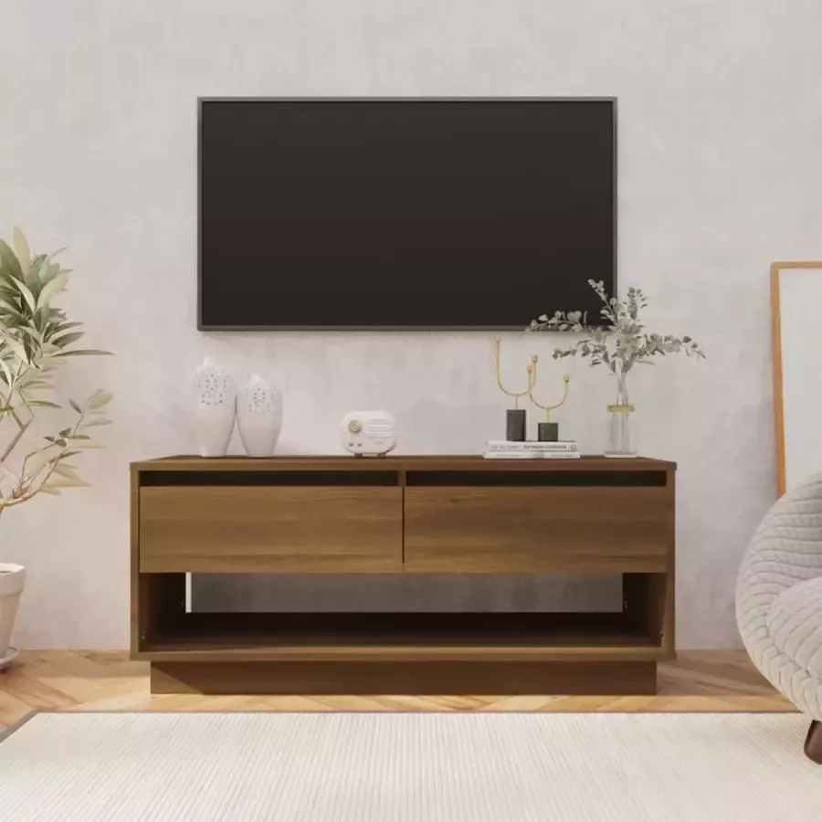 VidaLife Tv-meubel 102x41x44 cm spaanplaat bruineikenkleurig