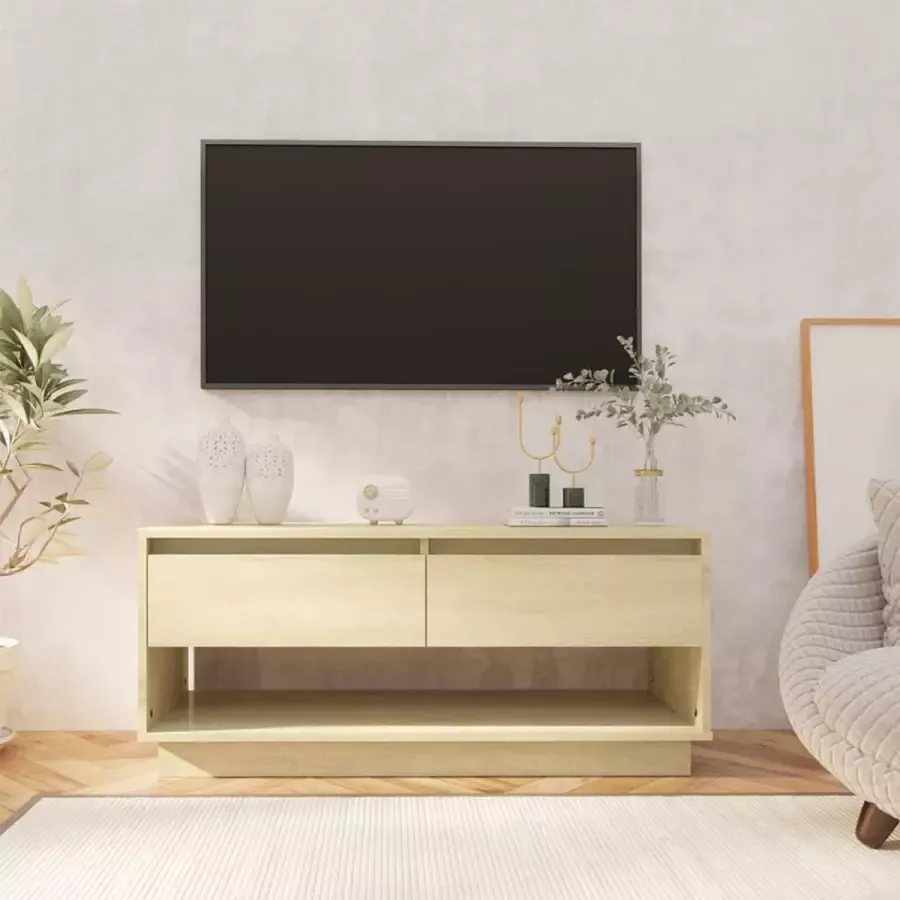 VidaLife Tv-meubel 102x41x44 cm spaanplaat sonoma eikenkleurig