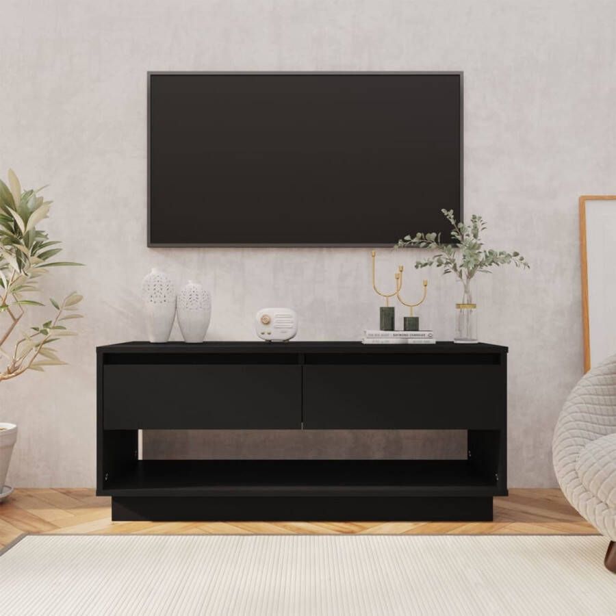 VidaLife Tv-meubel 102x41x44 cm spaanplaat zwart
