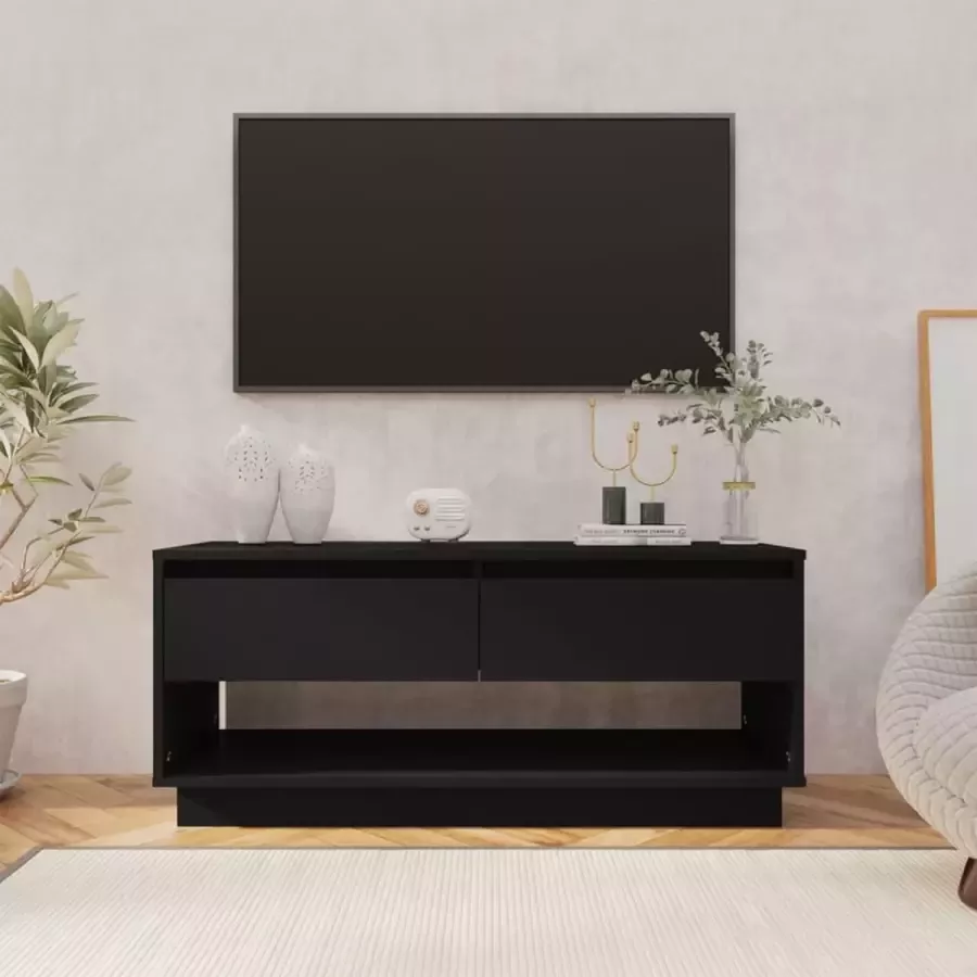 VidaLife Tv-meubel 102x41x44 cm spaanplaat zwart