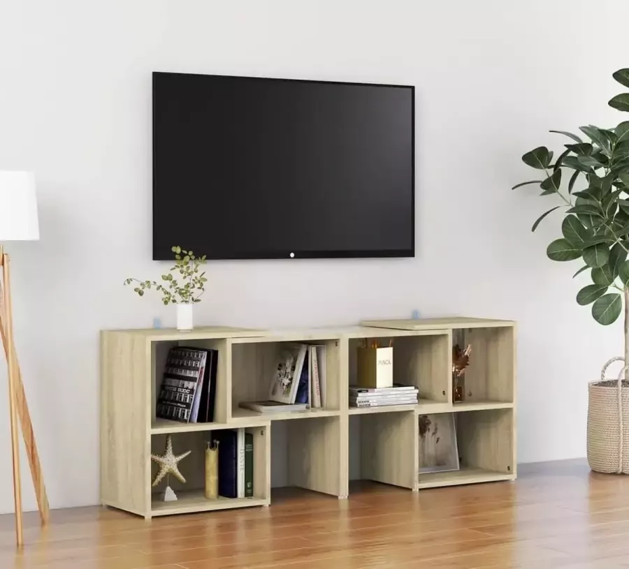 VidaLife Tv-meubel 104x30x52 cm spaanplaat sonoma eikenkleurig