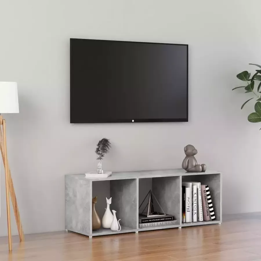 VidaLife Tv-meubel 107x35x37 cm spaanplaat betongrijs