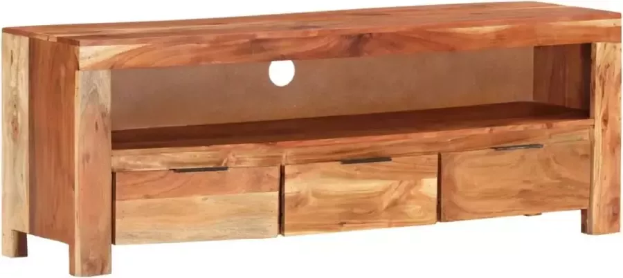 VidaLife Tv-meubel 110x30x40 cm massief acaciahout - Foto 3