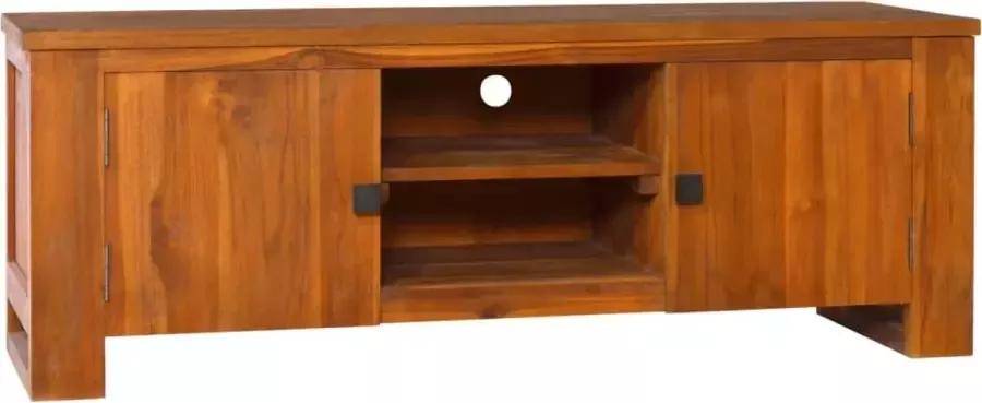 VidaLife Tv-meubel 110x30x40 cm massief teakhout - Foto 2