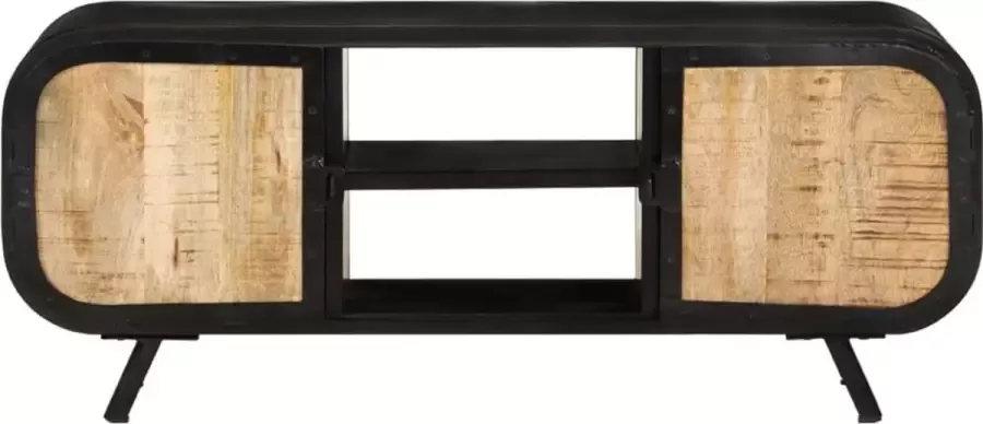 VidaLife Tv-meubel 110x30x45 cm ruw mangohout - Foto 2