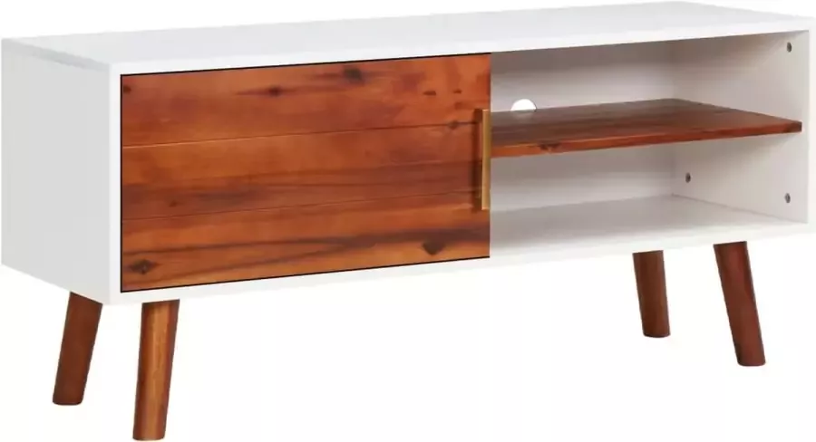 VidaLife Tv-meubel 110x35x50 cm massief acaciahout en MDF