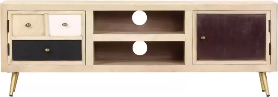 VidaLife Tv-meubel 120x30x40 cm massief mangohout - Foto 6