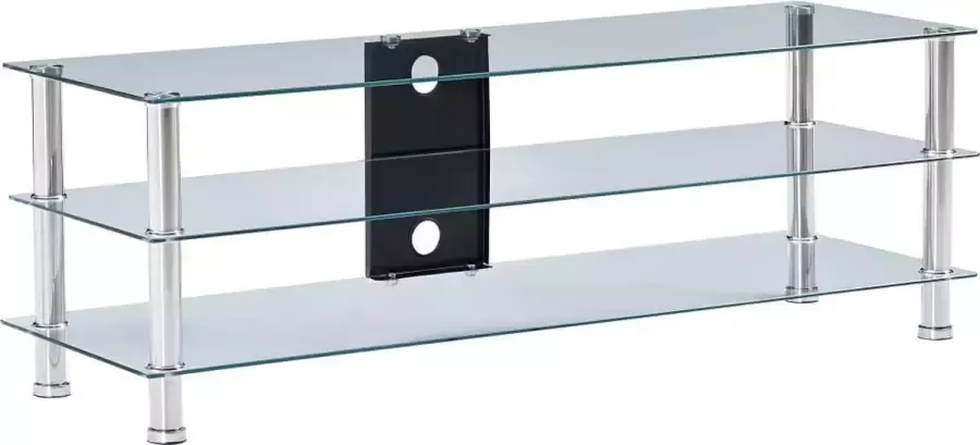 VidaLife Tv-meubel 120x40x40 cm gehard glas transparant