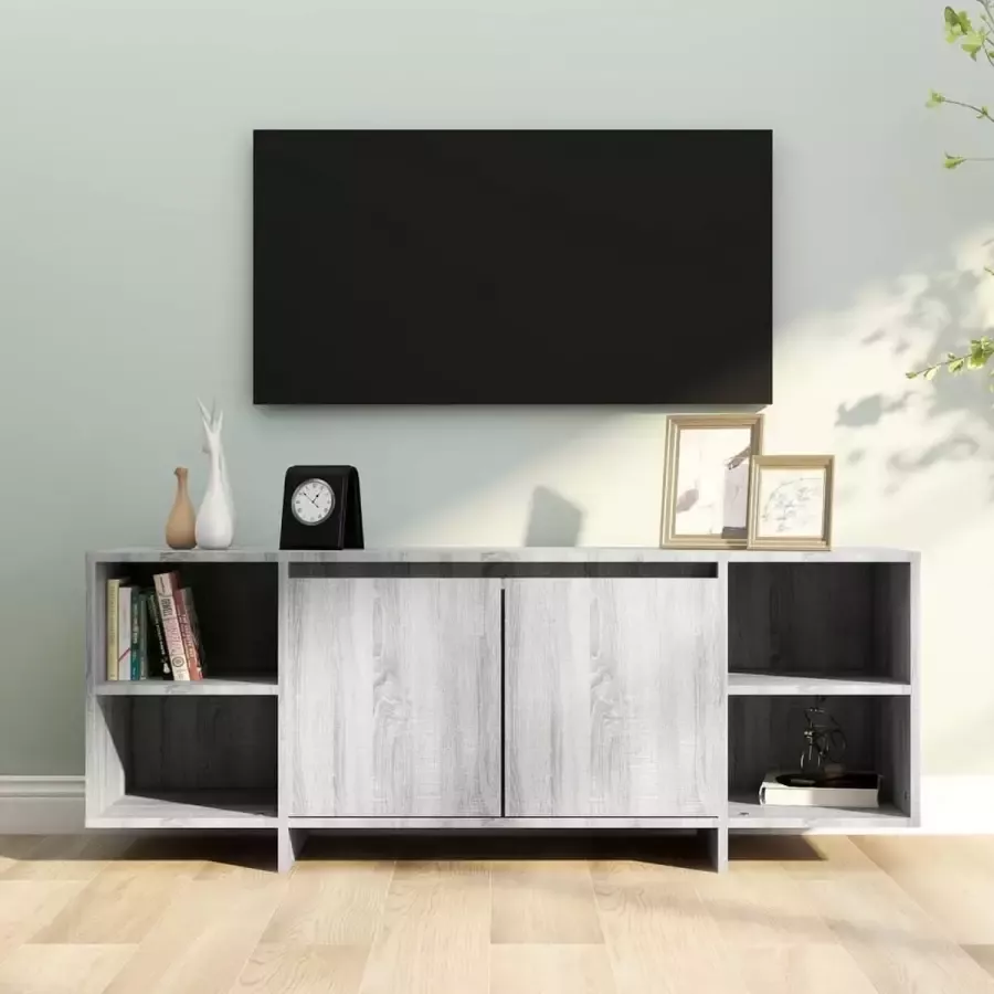 VidaLife Tv-meubel 130x35x50 cm spaanplaat grijs sonoma eikenkleurig