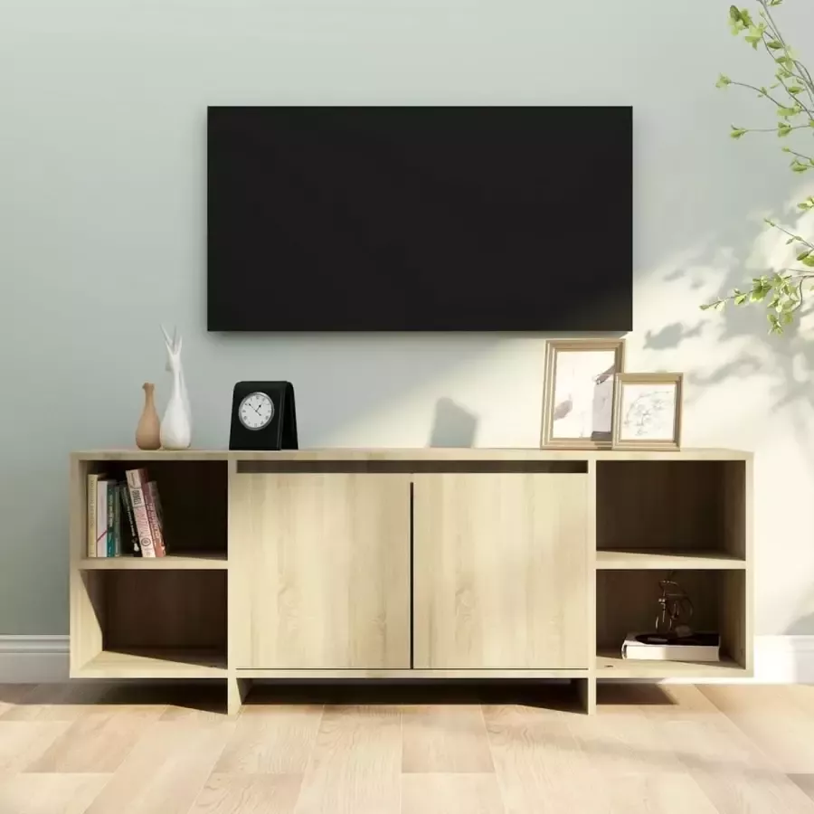 VidaLife Tv-meubel 130x35x50 cm spaanplaat sonoma eikenkleurig