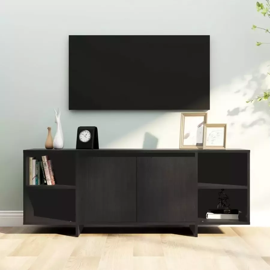VidaLife Tv-meubel 130x35x50 cm spaanplaat zwart