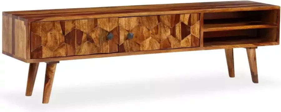 VidaLife Tv-meubel 140x30x40 cm massief sheeshamhout - Foto 1