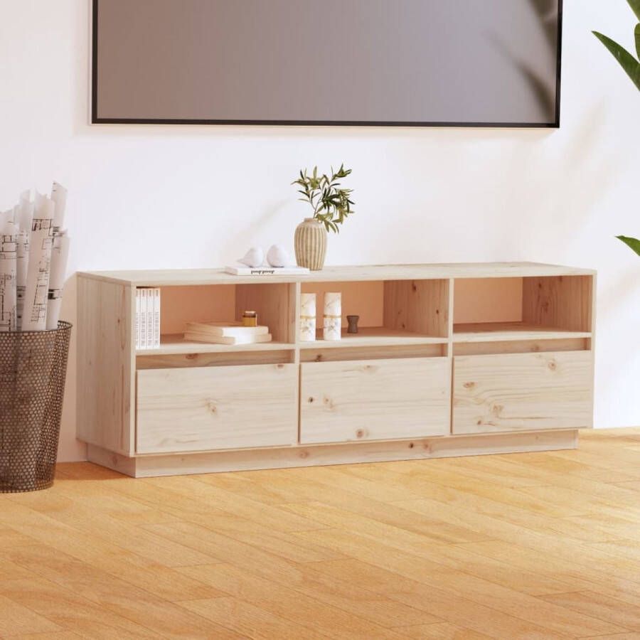 VidaLife Tv-meubel 140x37x50 cm massief grenenhout