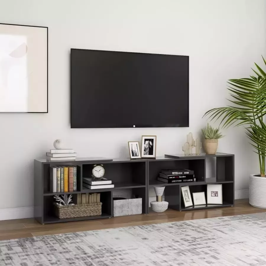 VidaLife Tv-meubel 149x30x52 cm spaanplaat grijs