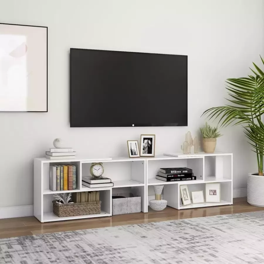 VidaLife Tv-meubel 149x30x52 cm spaanplaat wit