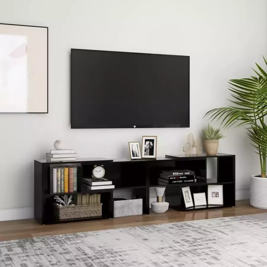 VidaLife Tv-meubel 149x30x52 cm spaanplaat zwart