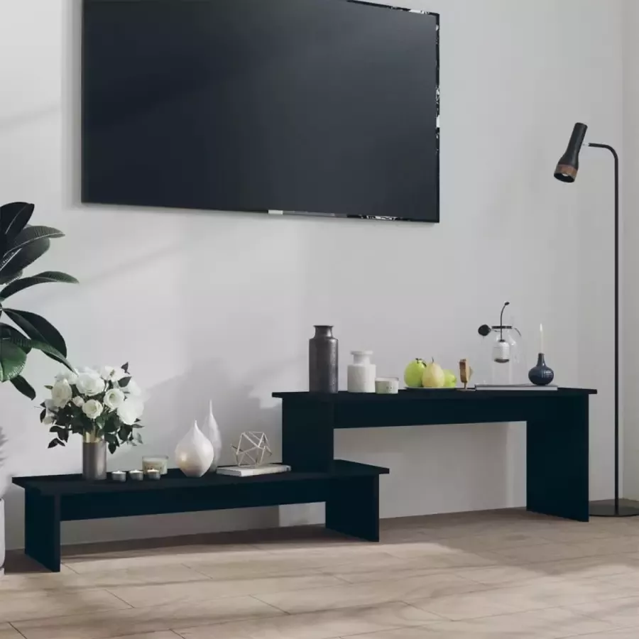 VidaLife Tv-meubel 180x30x43 cm spaanplaat zwart