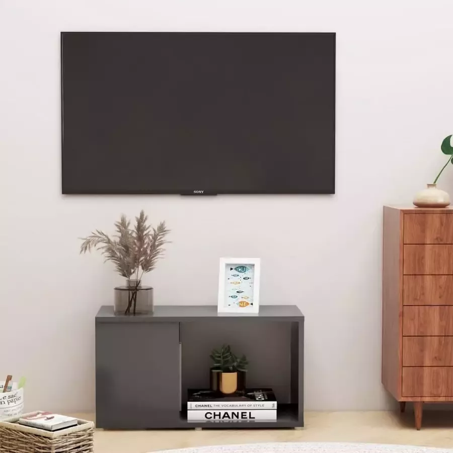 VidaLife Tv-meubel 60x24x32 cm spaanplaat grijs
