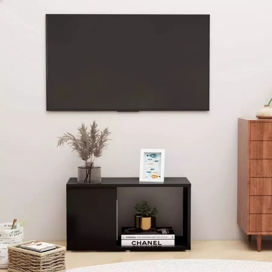 VidaLife Tv-meubel 60x24x32 cm spaanplaat zwart