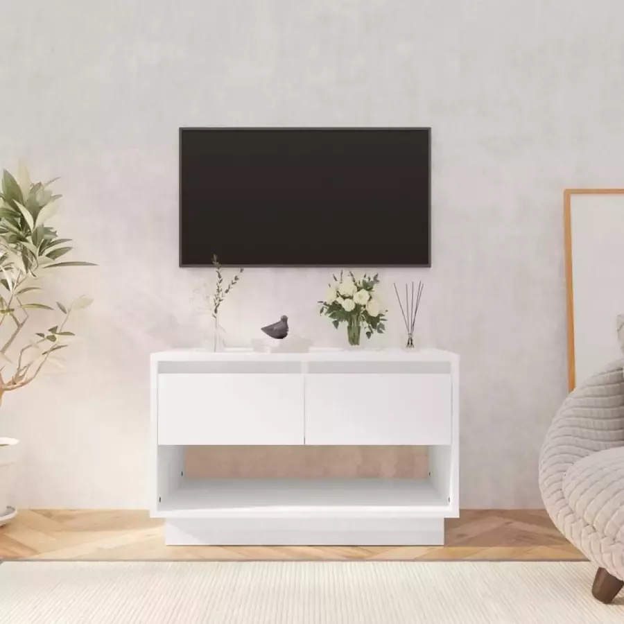 VidaLife Tv-meubel 70x41x44 cm spaanplaat hoogglans wit