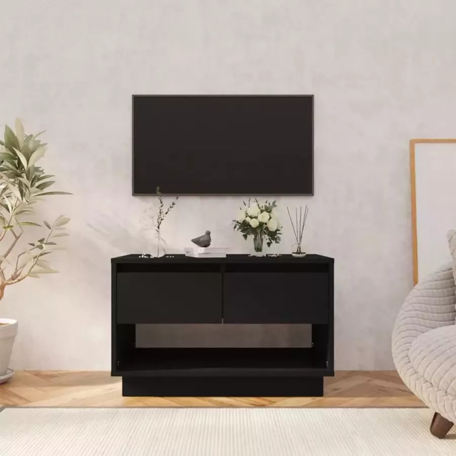 VidaLife Tv-meubel 70x41x44 cm spaanplaat zwart