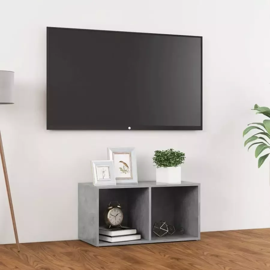 VidaLife Tv-meubel 72x35x36 5 cm spaanplaat betongrijs