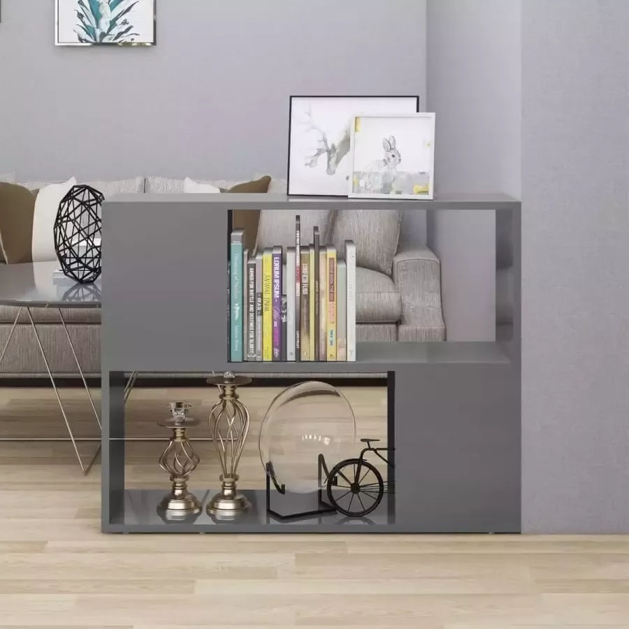VidaLife Tv-meubel 80x24x63 cm spaanplaat hoogglans grijs