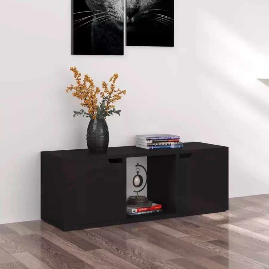 VidaLife Tv-meubel 88 5x27 5x30 5 cm spaanplaat zwart