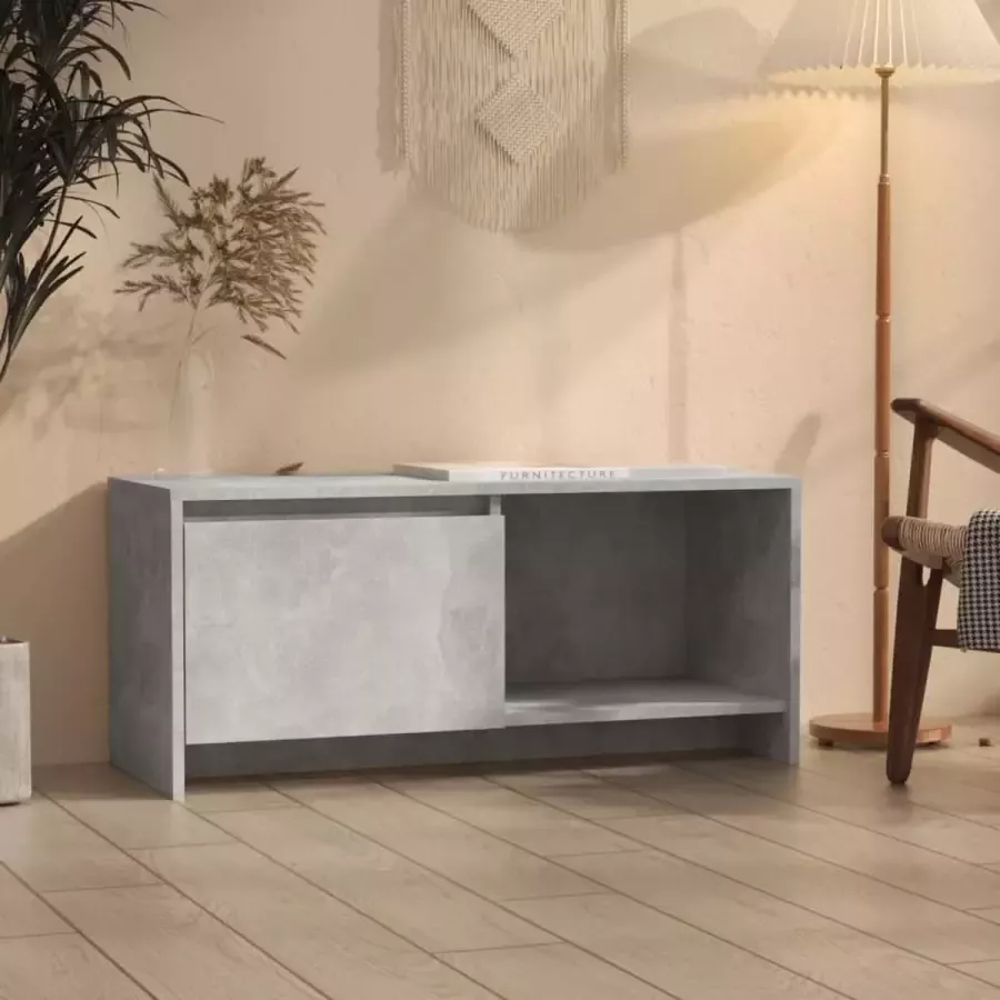 VidaLife Tv-meubel 90x35x40 cm spaanplaat betongrijs