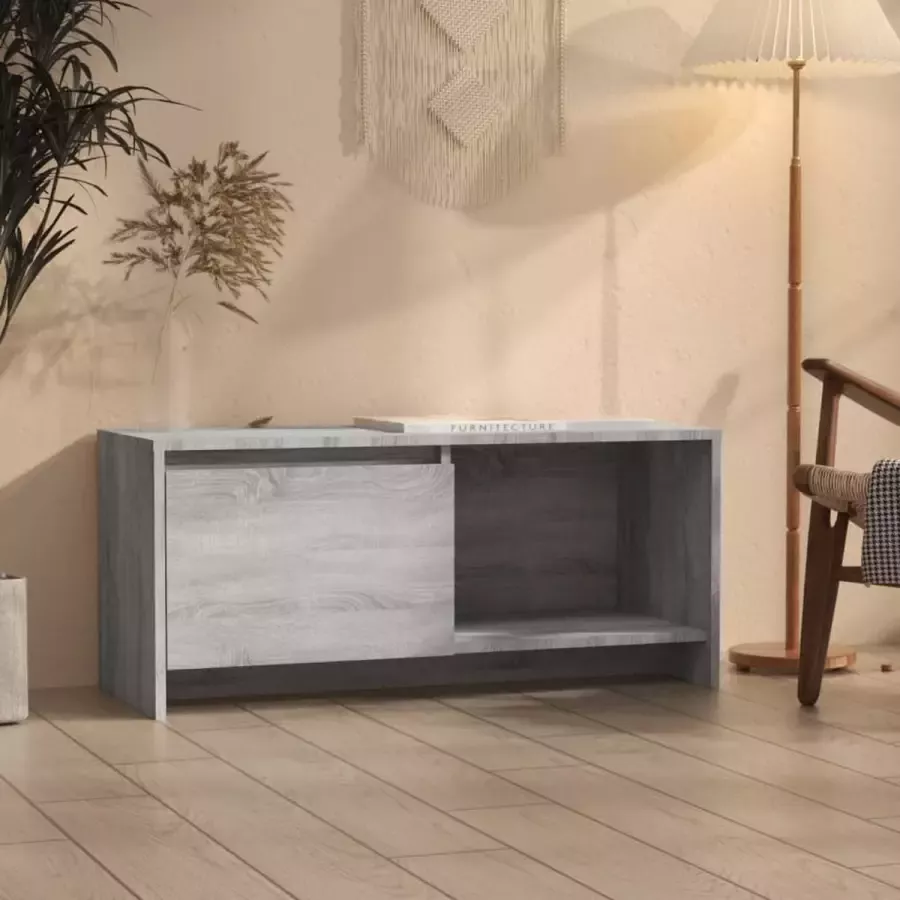 VidaLife Tv-meubel 90x35x40 cm spaanplaat grijs sonoma eikenkleurig