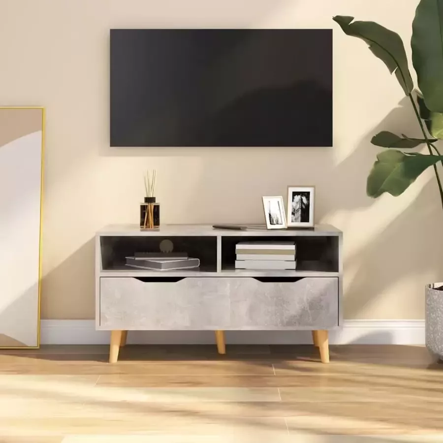 VidaLife Tv-meubel 90x40x48 5 cm spaanplaat betongrijs