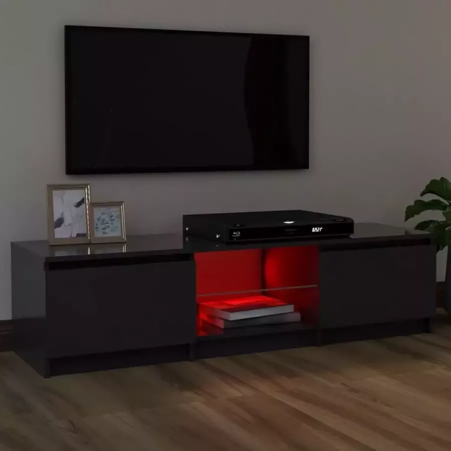 VidaLife Tv-meubel met LED-verlichting 120x30x35 5 cm grijs