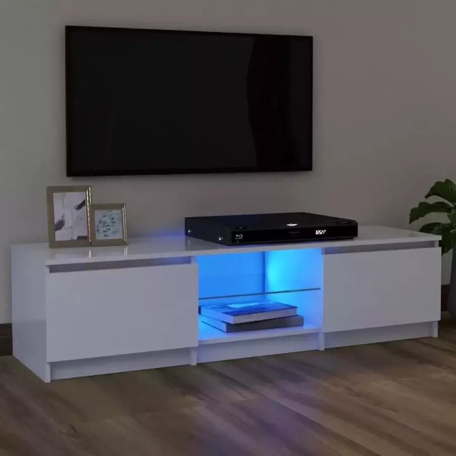 VidaLife Tv-meubel met LED-verlichting 120x30x35 5 cm wit