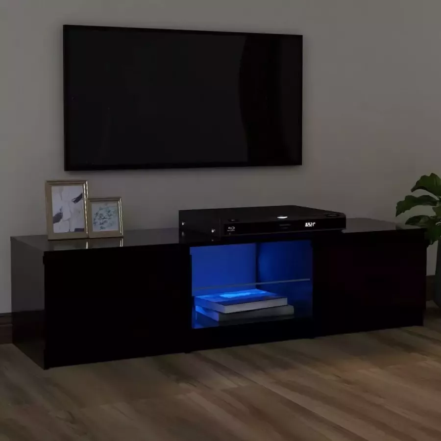 VidaLife Tv-meubel met LED-verlichting 120x30x35 5 cm zwart