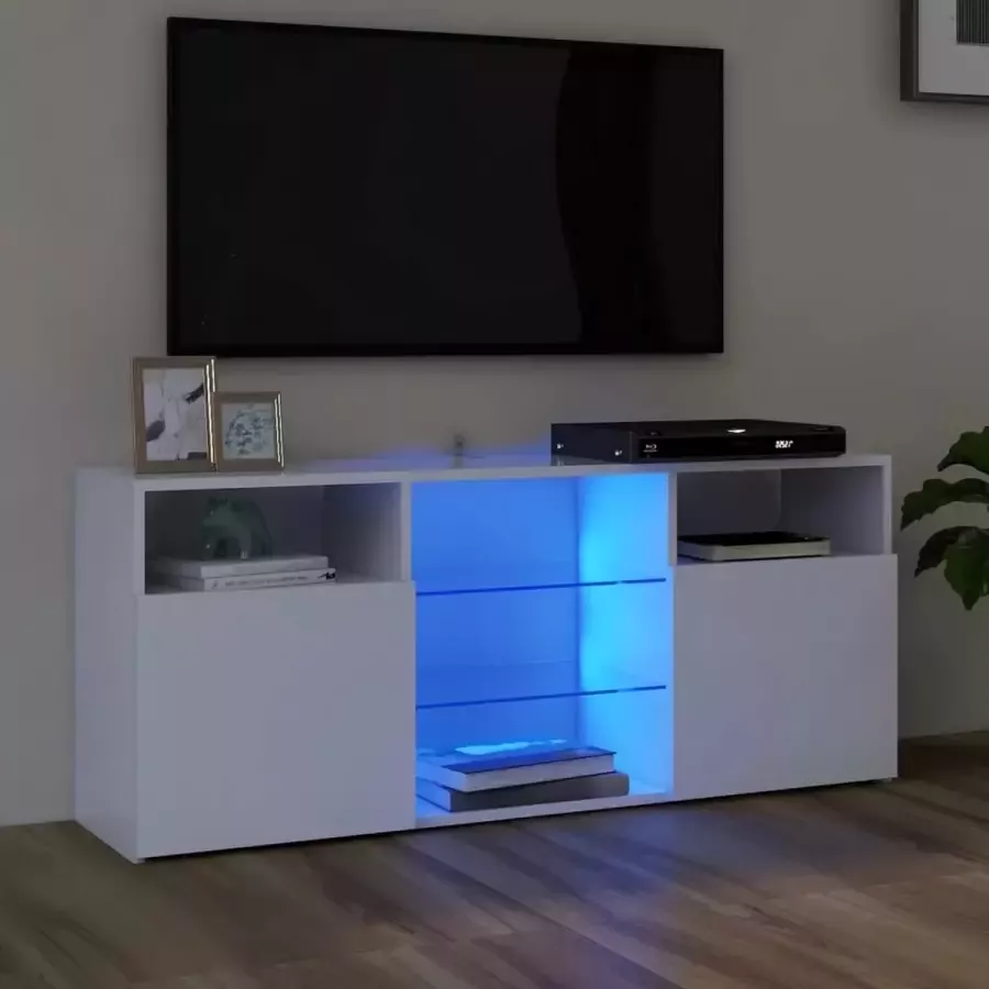 VidaLife Tv-meubel met LED-verlichting 120x30x50 cm wit