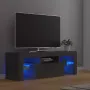 VidaLife Tv-meubel met LED-verlichting 120x35x40 cm hoogglans grijs - Thumbnail 3