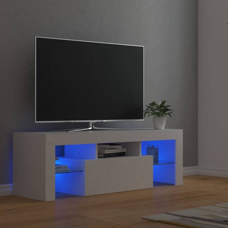 VidaLife Tv-meubel met LED-verlichting 120x35x40 cm wit