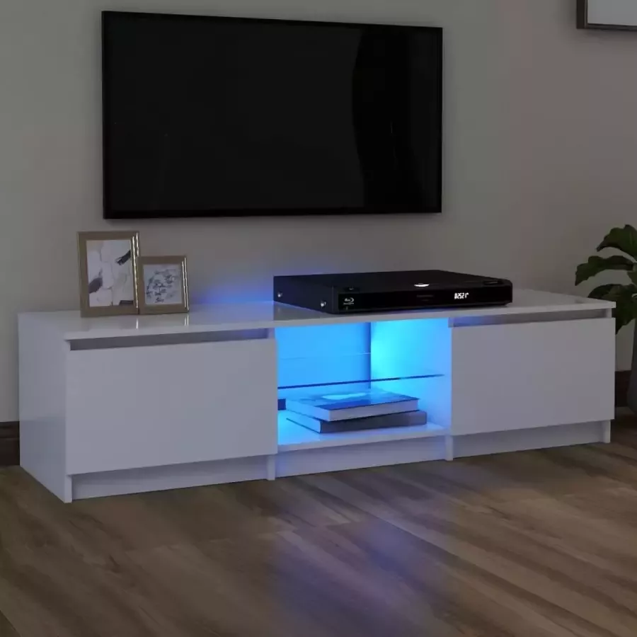 VidaLife Tv-meubel met LED-verlichting 140x40x35 5 cm wit