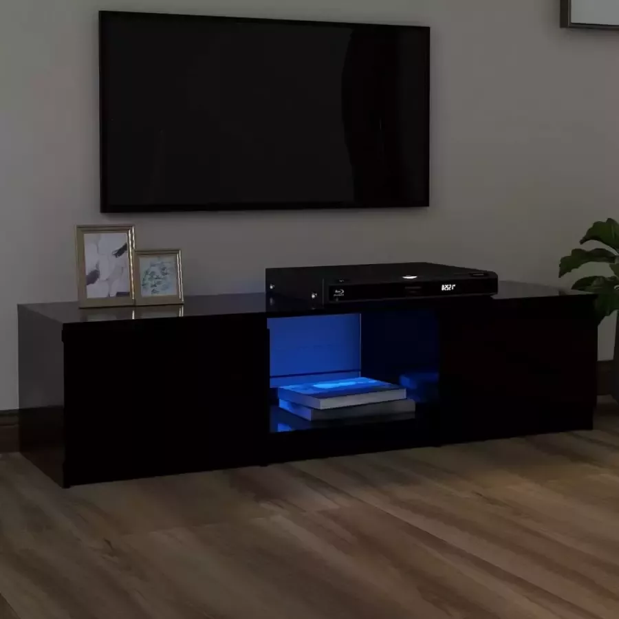 VidaLife Tv-meubel met LED-verlichting 140x40x35 5 cm zwart