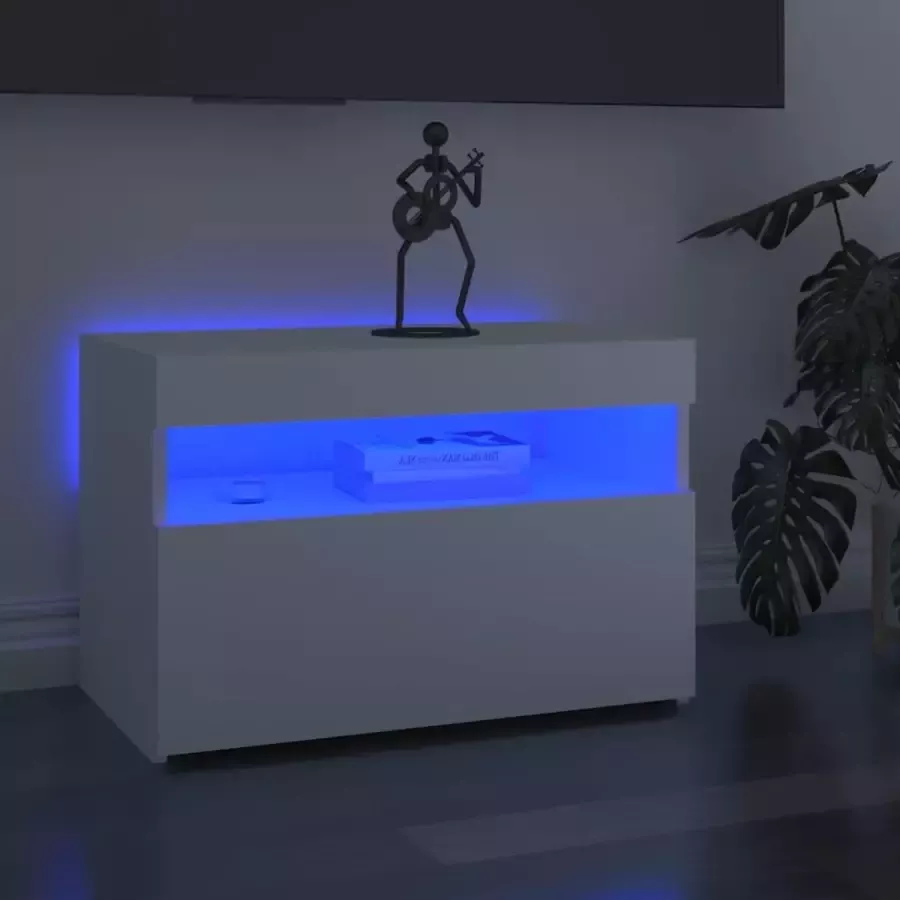 VidaLife Tv-meubel met LED-verlichting 60x35x40 cm zwart