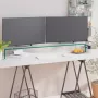 VidaLife TV-meubel monitorverhoger transparant 120x30x13 cm glas - Thumbnail 1