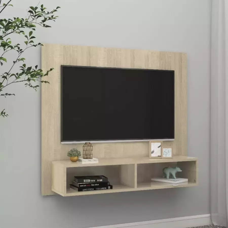 VidaLife Tv-wandmeubel 102x23 5x90 cm spaanplaat sonoma eikenkleurig