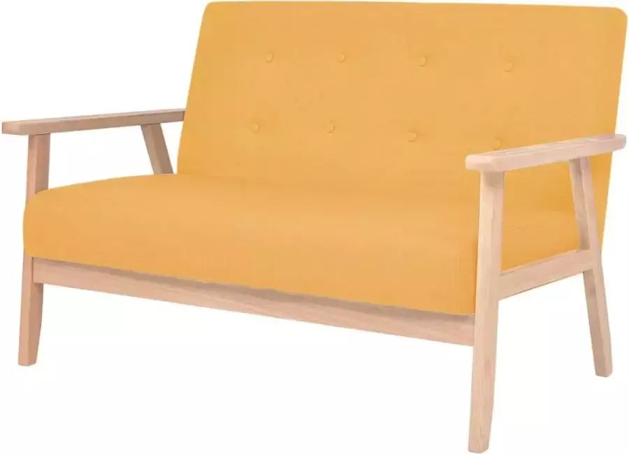 VidaLife Tweezitsbank stof geel - Foto 3