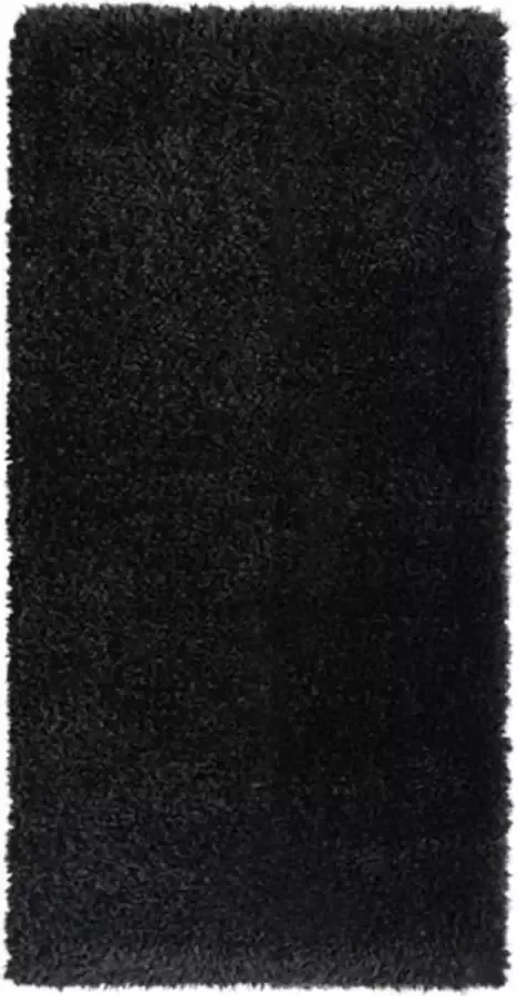 VidaLife Vloerkleed shaggy hoogpolig 50 mm 100x200 cm zwart