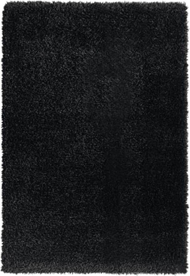 VidaLife Vloerkleed shaggy hoogpolig 50 mm 160x230 cm zwart