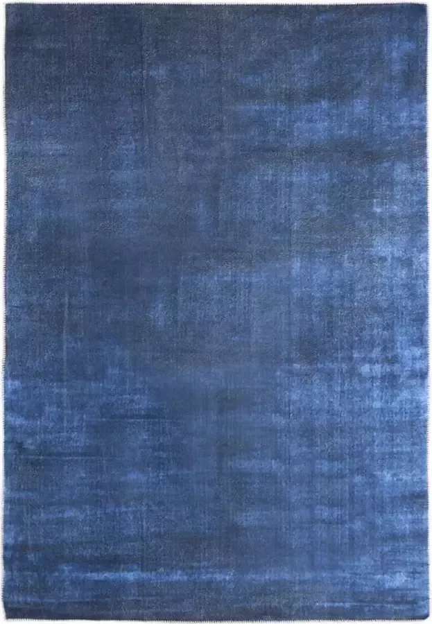 VidaLife Vloerkleed wasbaar opvouwbaar 120x170 cm polyester marineblauw