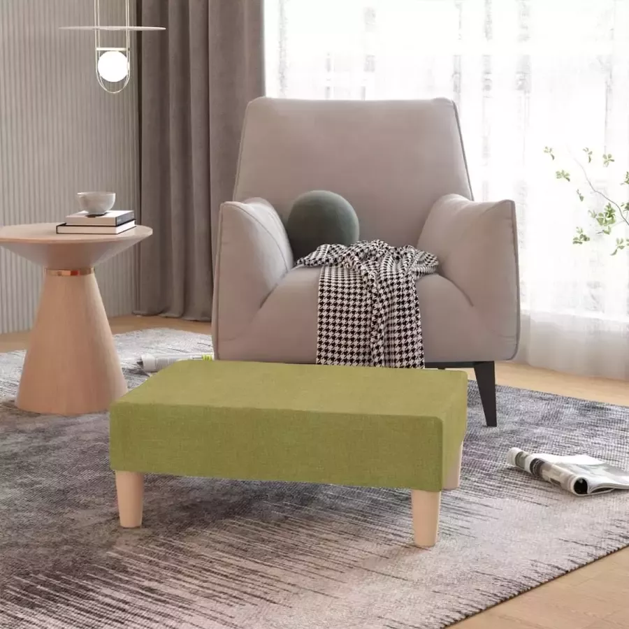 VidaLife Voetenbank 78x56x32 cm stof groen