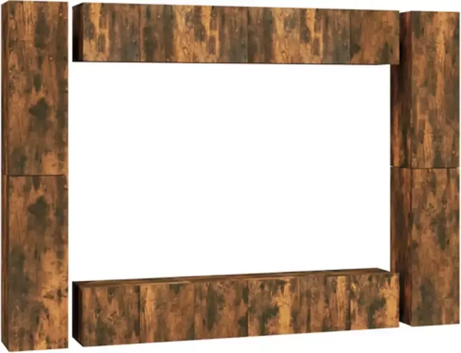 VidaXL -10-delige-Tv-meubelset-bewerkt-hout-gerookt-eikenkleurig - Foto 3